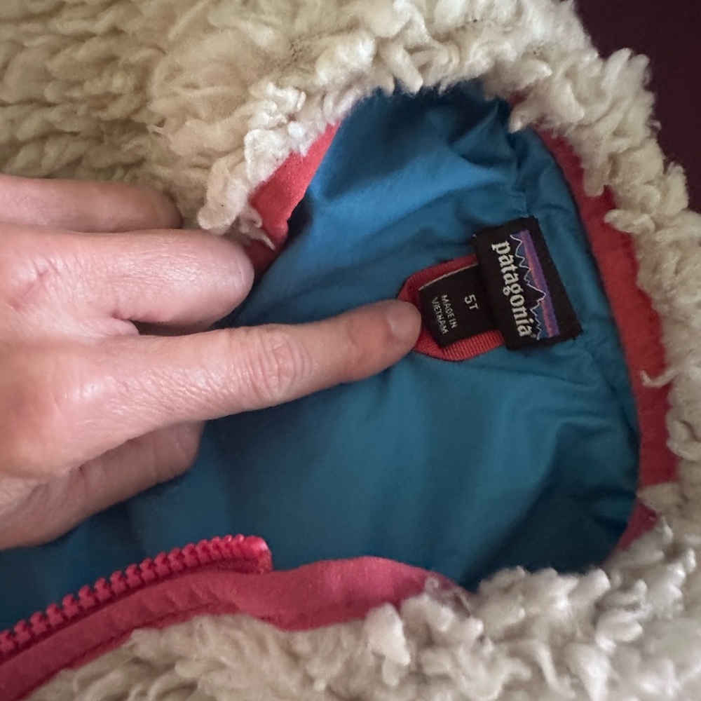 Patagonia Kids Cream Sherpa Jacket - Picture 5 of 6